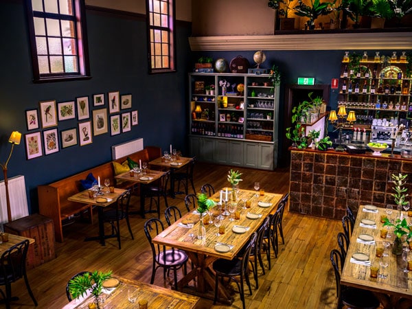the restaurant interior of Bowery, Blue Mountains