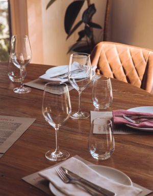 A dining table set in Tempus in the Blue Mountains