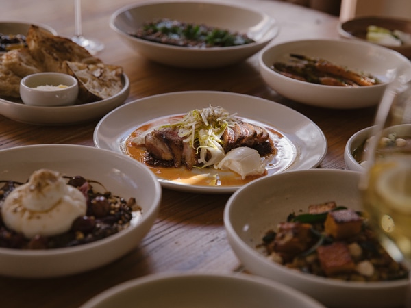 dishes on the table at Tempus