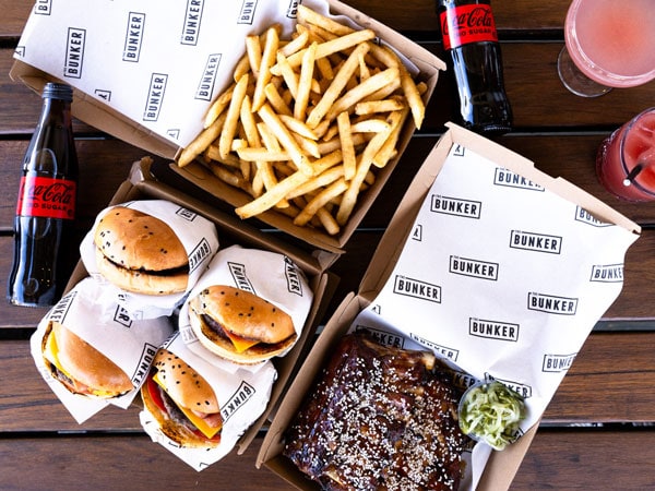 burgers, fries and lamb ragu at The Bunker, Blue Mountains