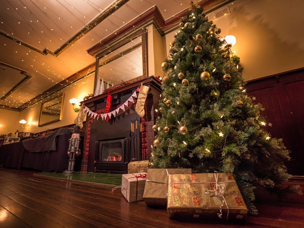 a Christmas tree at the annual Yulefest in Katoomba