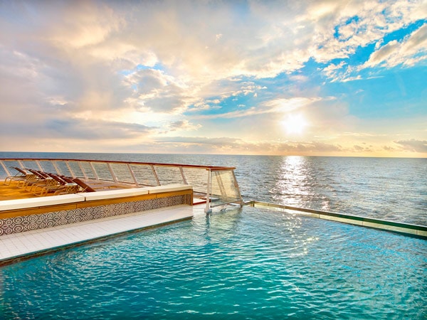 the infinity pool onboard Viking Cruises