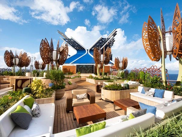 a rooftop garden at Celebrity Edge