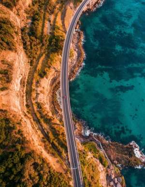 Sea Cliff Bridge NSW from above