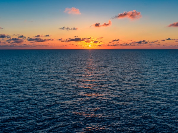 Sea views onboard a cruise ship