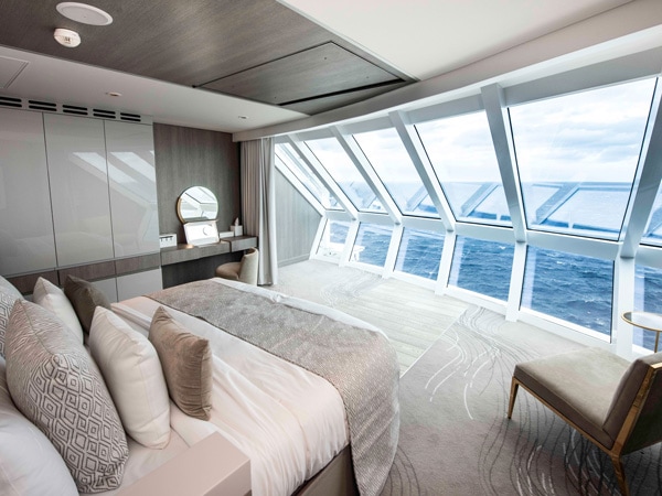 the iconic suite facing the sea onboard Celebrity Edge