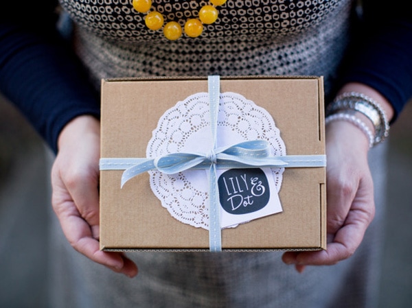 a person holding a gift box