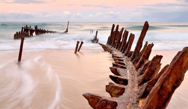 Wrecks at Dicky Beach