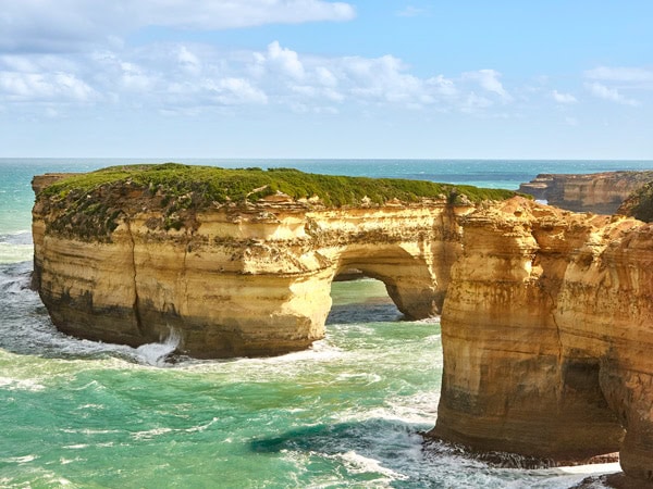 the London Bridge from above on a scenic flight with 12 Apostles Helicopters