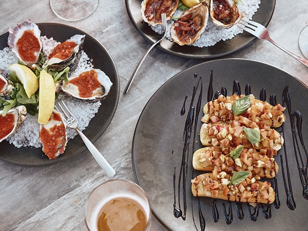 menu at The Ville's Quarterdeck