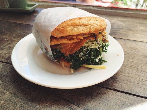 The iconic Bliss Burger from Pilgrims.