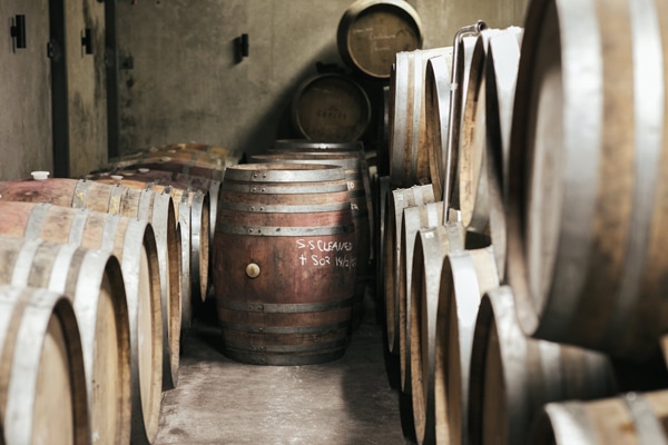 Wine barrels at Cupitt's Estate