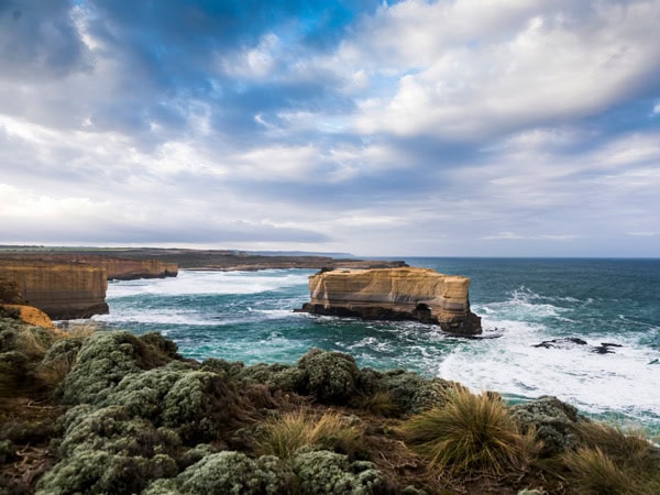 an aerial view of The Baker's Oven in Twelve Apostles, Great Ocean Road