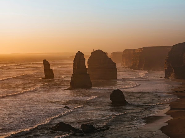 Twelve Apostles in Australia at sunset