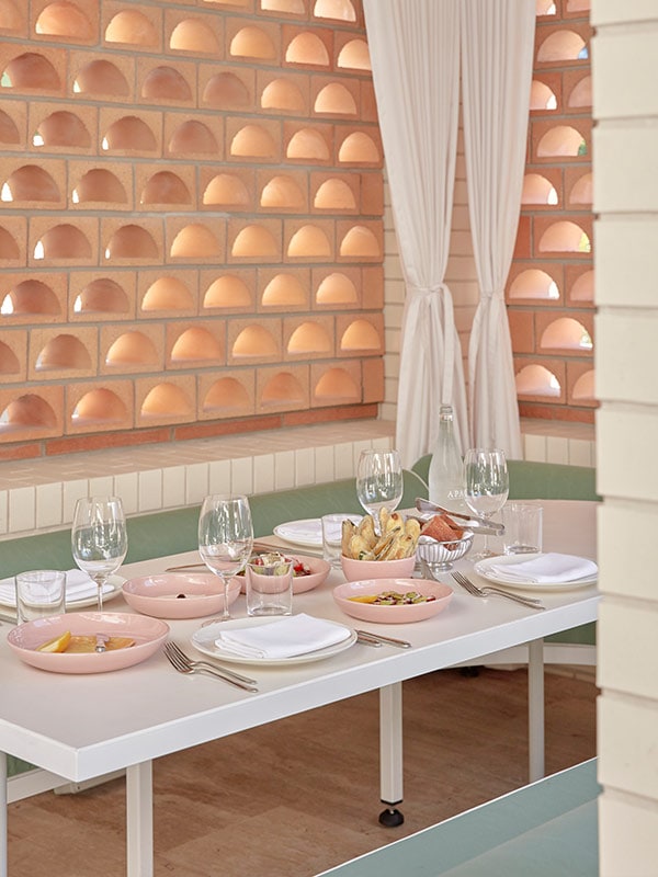 Inside the Calile restaurant.