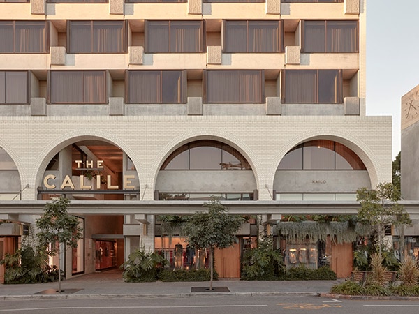 The exterior of the Calile Hotel in Brisbane.