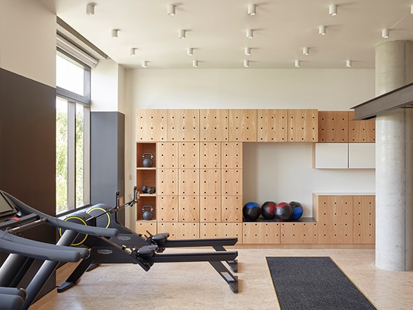 Inside the Calile Hotel gym