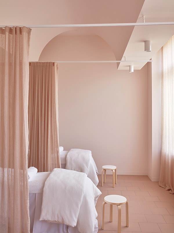 Massage tables at Kailo Medispa at the Calile.