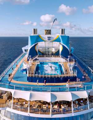 aerial of Anthem of the Seas flowrider