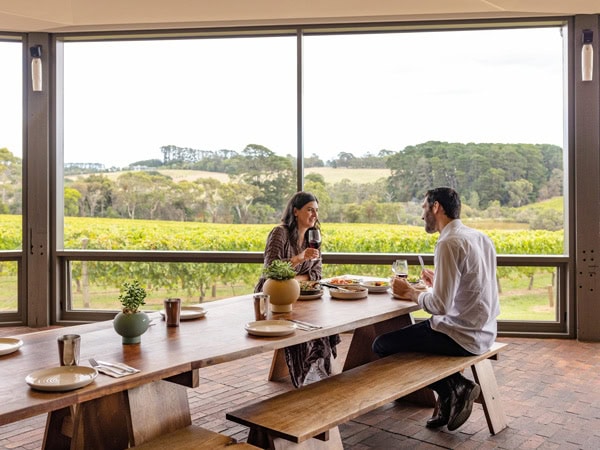 a couple dining at Jackalope