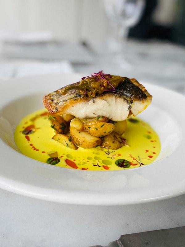 Fish on potatoes at Marco’s On Albert in the Wagga Wagga Country Club.