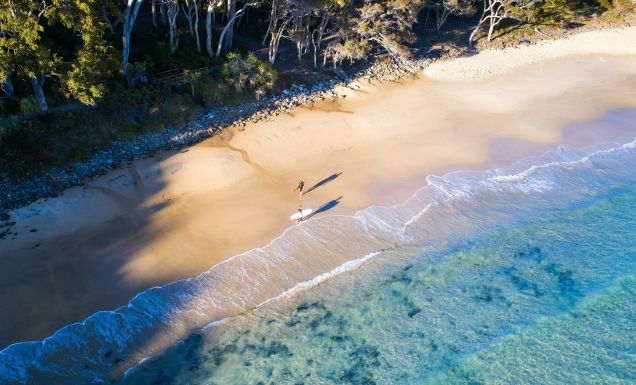 surfers at Tea Tree Bay, Sunshine Coast