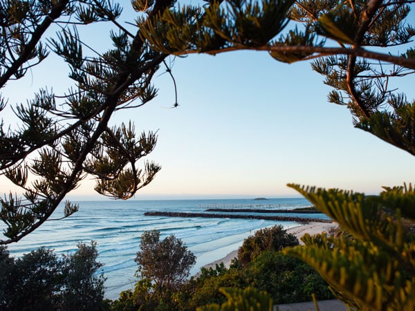 a scenic morning view of Duranbah Beach, Tweed Heads