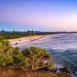scenic coastal views from Fingal Head at sunrise