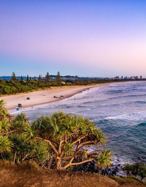 scenic coastal views from Fingal Head at sunrise