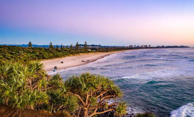 scenic coastal views from Fingal Head at sunrise