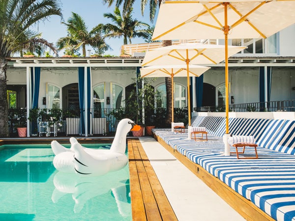 the pool at Halcyon House, Cabarita Beach