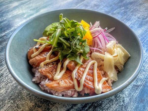 a Japanese dish at Black Dog Gallery, Adelaide