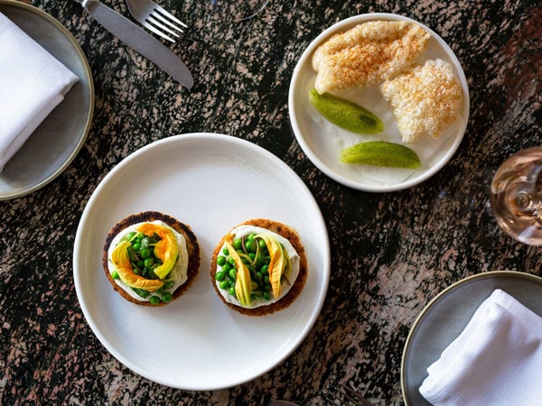 a spread of food on the table at Fino Vino in Adelaide