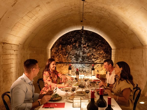 friends enjoying dinner at Penfolds Magill Estate