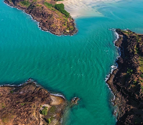 Aerial view of Punsand Bay