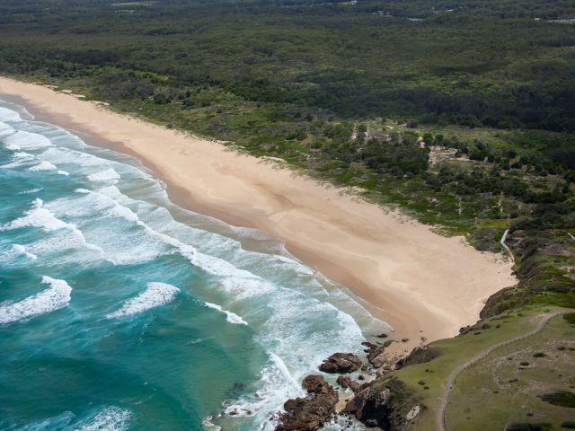 the Look At Me Now Headland track leading to Moonee Beach