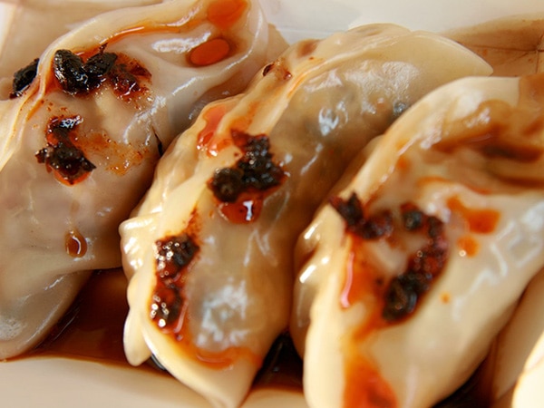 Steamed chicken gyoza from Steamed in Brisbane.