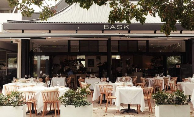 Exterior view of BASK Restaurant dining space at Peregian Beach on the Sunshine Coast