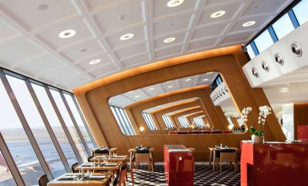 the seating area at Qantas International First Lounge, Sydney