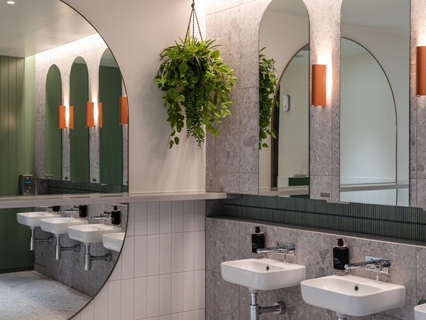 the bathroom at Virgin Australia Domestic Business Lounge, Adelaide