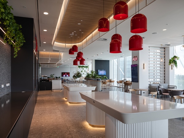 the servery at Virgin Australia Domestic Business Lounge, Adelaide