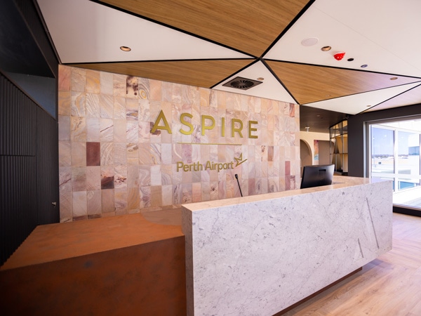 the reception at International Aspire Lounge 