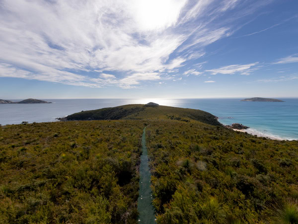 an aerial view of the Tongue Point walk
