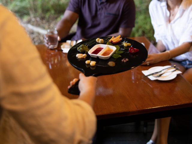 Bush Tucker Talk and Taste at kingfisher bay resort things to do on k'gari
