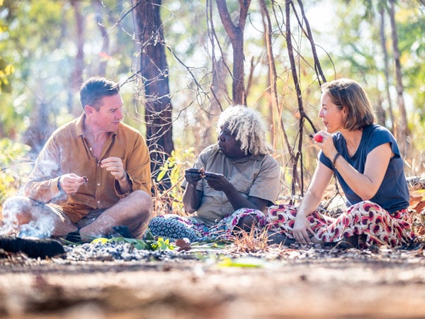 a couple at the Animal Tracks Safari in Kakadu