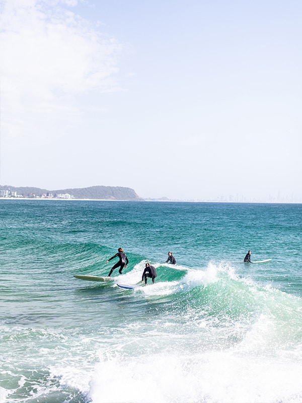 Surfers in Currumbin