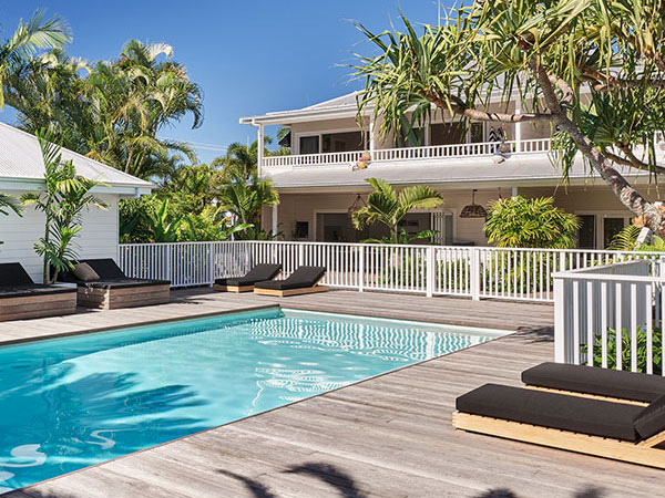 an outdoor pool at The Atlantic, Byron Bay