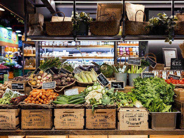 the fresh produce section at the Adelaide Central Market