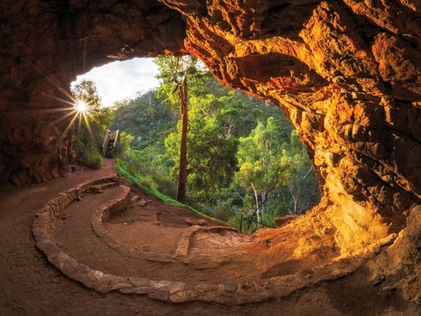 a cave hole at the Morialta Conservation Park