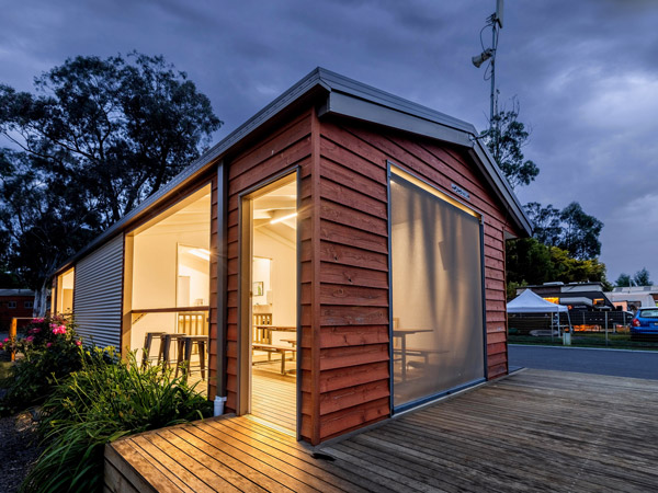 a studio cabin at BIG4 Ballarat Windmill Holiday Park